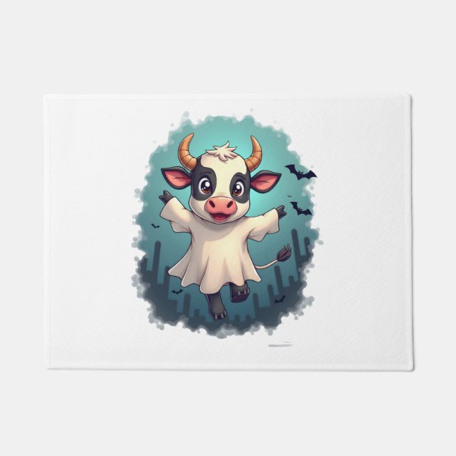 Cow Ghost Boo-levard Doormat (Front)