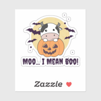 Cow Ghost Cute Kawaii Halloween Moo I Mean Boo Sticker