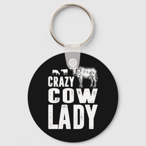 Cow Gift  Crazy Cow Lady Gift Cow Lover Keychain