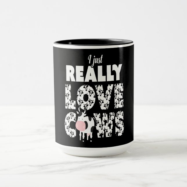 Cow Gift | I Just Really Love Cows Lover Gift Mug (Center)