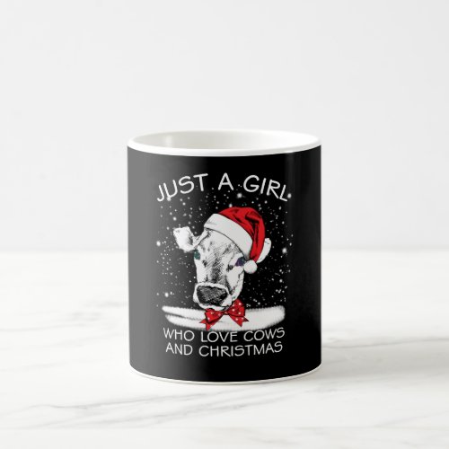 Cow Gift  Just A Girl Who Love Cows And Christmas Coffee Mug