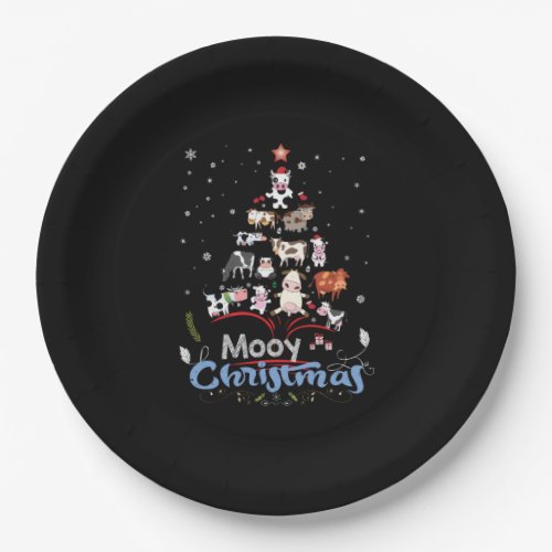 Cow Gift  Mooy Christmas Cow Lover Gift Paper Plates