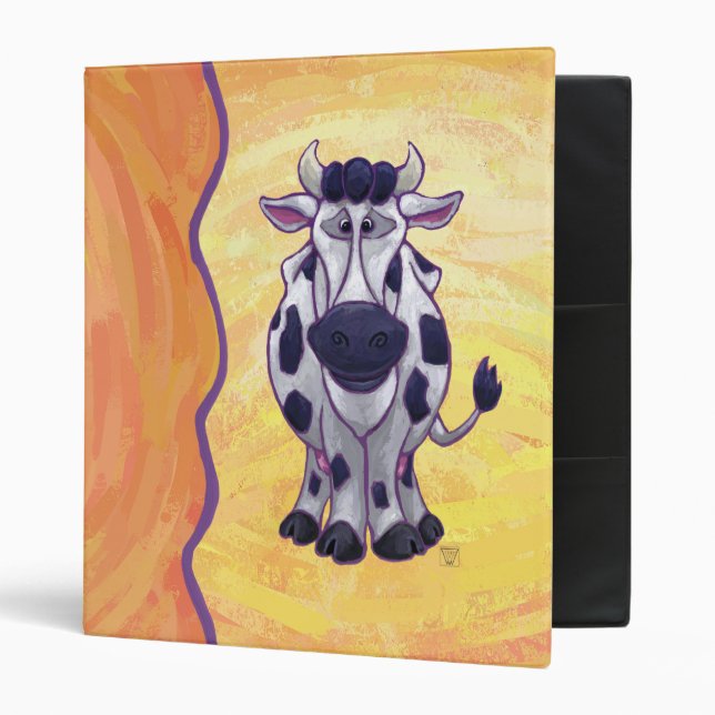 Cow Gifts & Accessories 3 Ring Binder (Front/Inside)