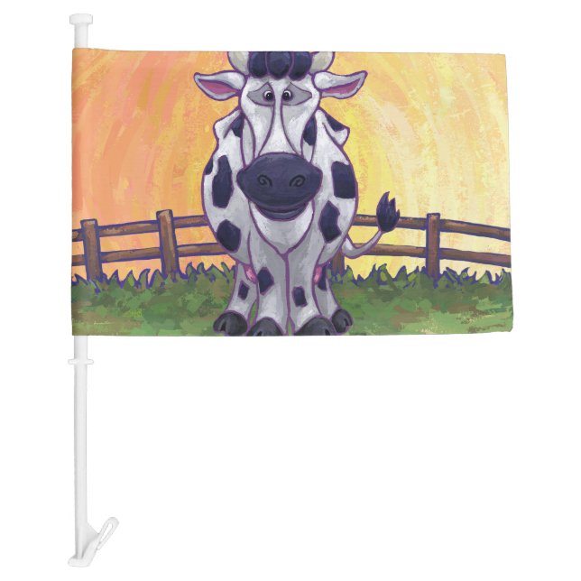 Cow Gifts & Accessories Car Flag (Front)