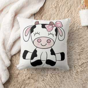 Cow Girl 16x16 Throw Pillow