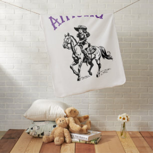 Cow Girl Baby Blanket