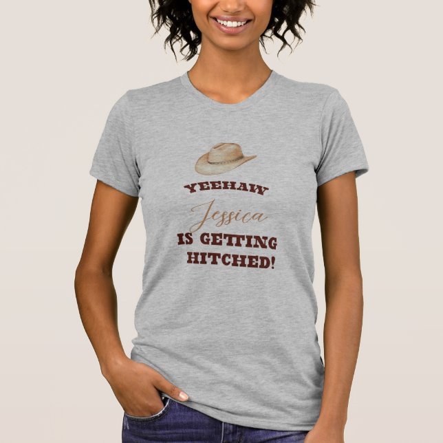 Cow Girl Bachelorette T-Shirt (Front)