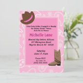 Cow Girl   Birthday Invitation (Standing Front)