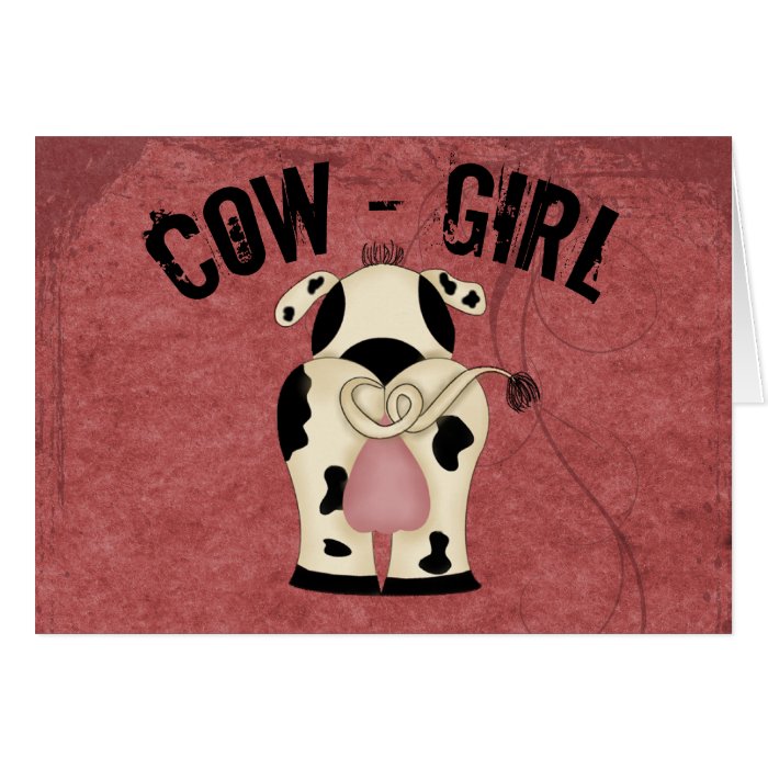 Cow Girl Card