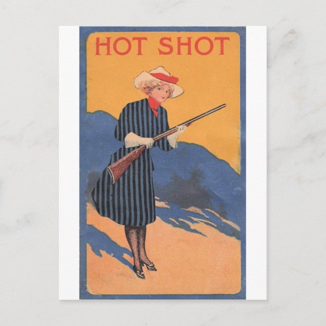 Cow Girl - Hot Shot Vintage Postcard (Front)