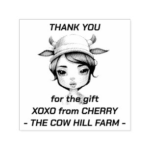Cow girl Party Self-inking Stamp