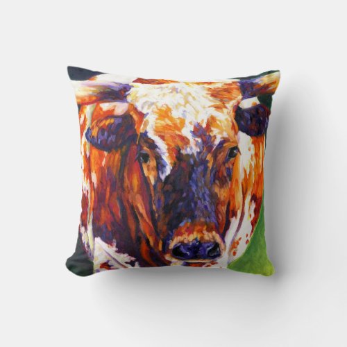 Cow Girl Pillow _ Longhorn Heifer