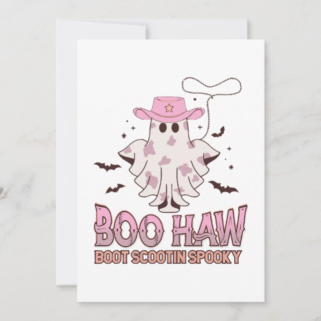  Cow girl Spooky Funny Western Halloween Invitation (Front)