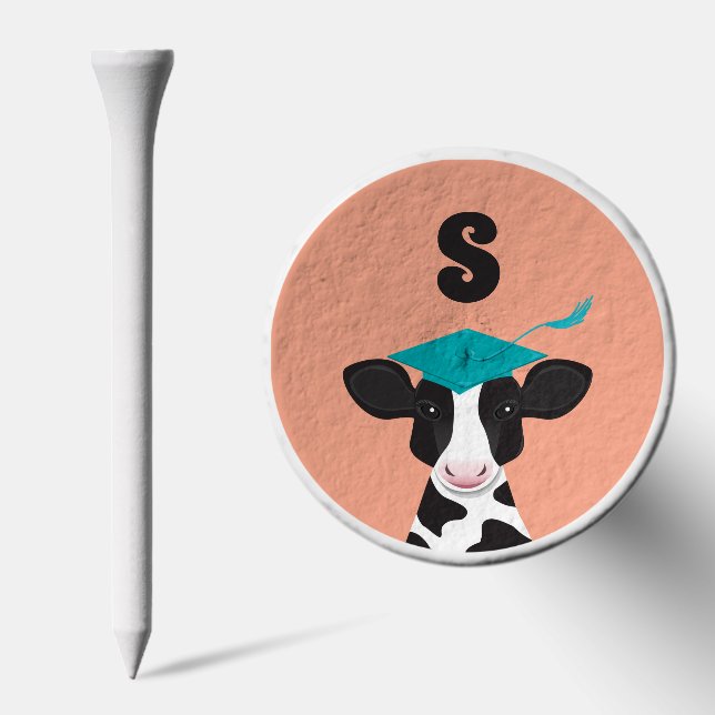 Cow Graduation Monogram Golf Tees (Combo)