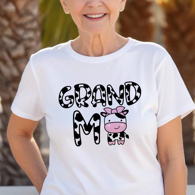 Cow Grandma Grandmother Matching T-Shirt (Creator Uploaded)