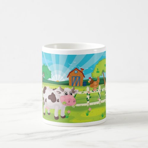 Cow Grazing On A Farm Animals Coffee Mug