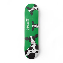 Cow Green Animal Name Skateboard
