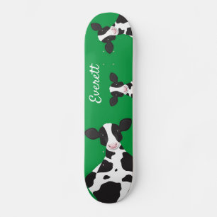 Cow Green Animal Name Skateboard