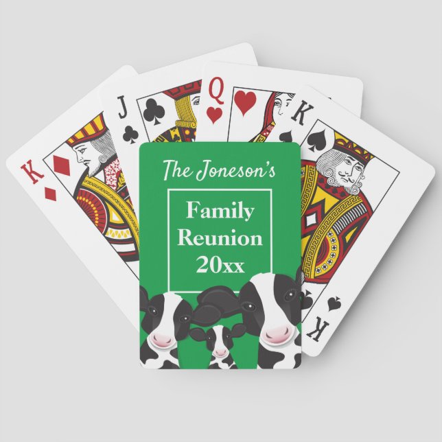 Cow Green Family Reunion  Poker Cards (Back)