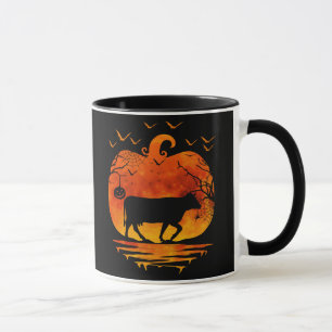 COW HALLOWEEN COSTUME PUMPKIN FALL SEASON MUG