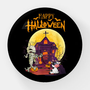Cow Halloween Costume Pumpkin Funny Dog Lover Paperweight