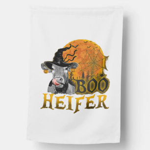 Cow Halloween House Flag
