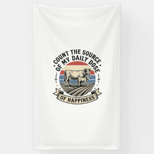 Cow Happiness Vintage Farm Vector Shirt Design_1 Banner