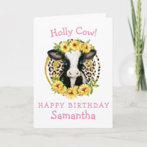 cow happy birthday card