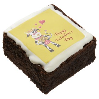 Cow-Happy Valentine's Day brownies