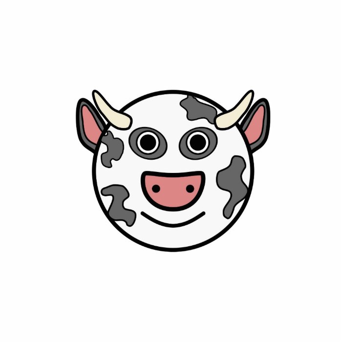 Cow head cartoon cut out