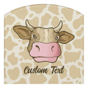 Cow Head Door Sign
