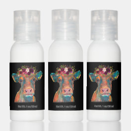 Cow Head Face Colorful Watercolor Cow Gifts Hand Lotion