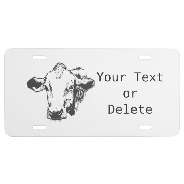 Cow head license plate (Front)