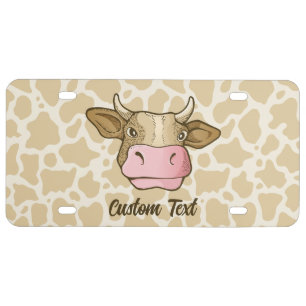 Cow Head License Plate