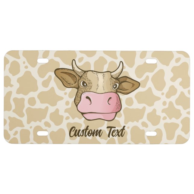 Cow Head License Plate (Front)