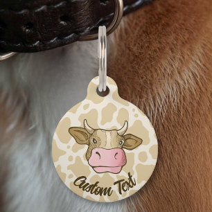 Cow Head Pet ID Tag
