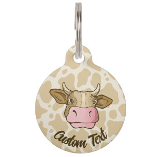 Cow Head Pet ID Tag