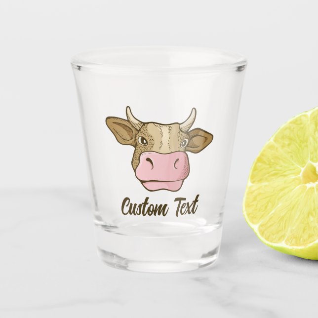 Cow Head Shot Glass (Front)