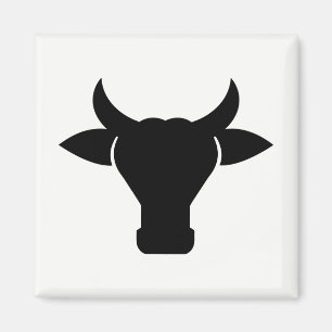 Cow Head Silhouette Magnet