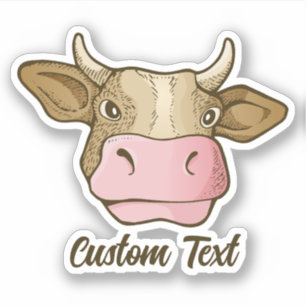 Cow Head Sticker