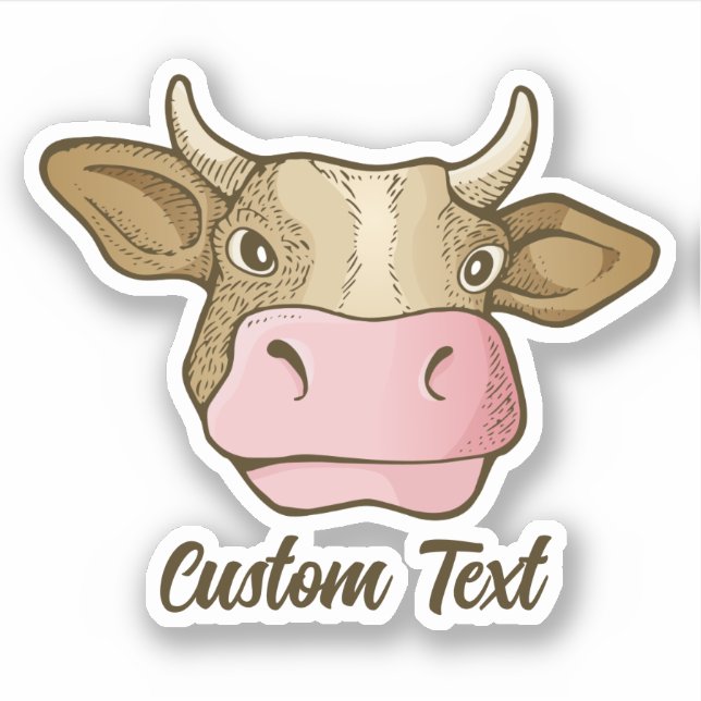 Cow Head Sticker (Front)