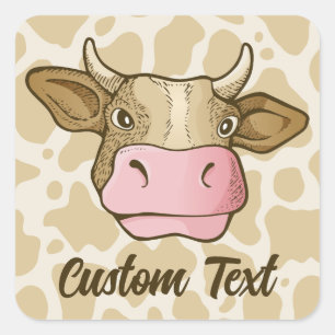Cow Head Sticker