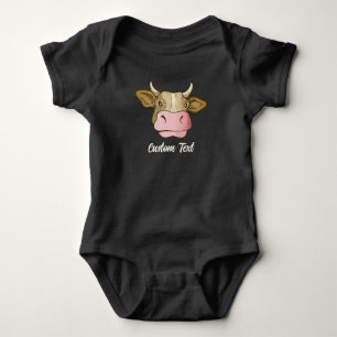 Cow Head T-Shirt Baby Bodysuit