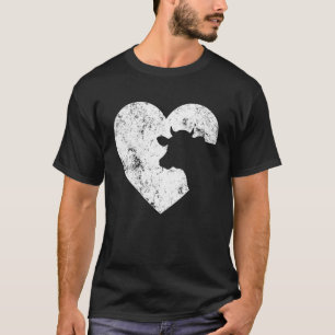Cow Heart For A Girl Who Loves Cows Farm Cattle H T-Shirt