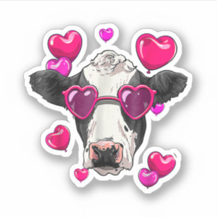 Cow Hearts Valentines stickers