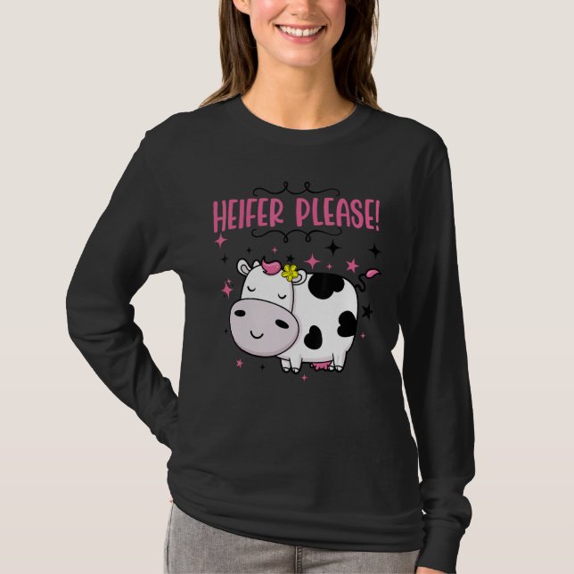 Cow  Heifer Please Baby Little Girl Outfit Kids To T-Shirt (Front)