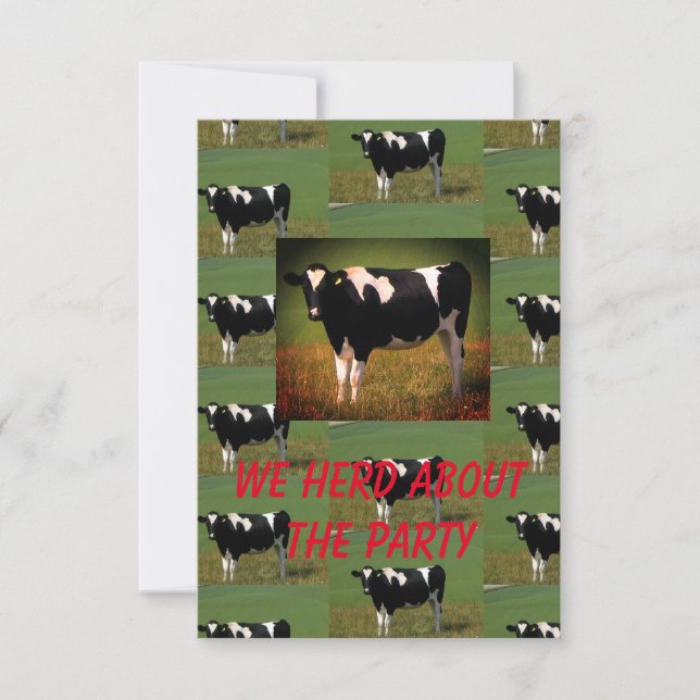 Cow Herd Party Invitation (Front)