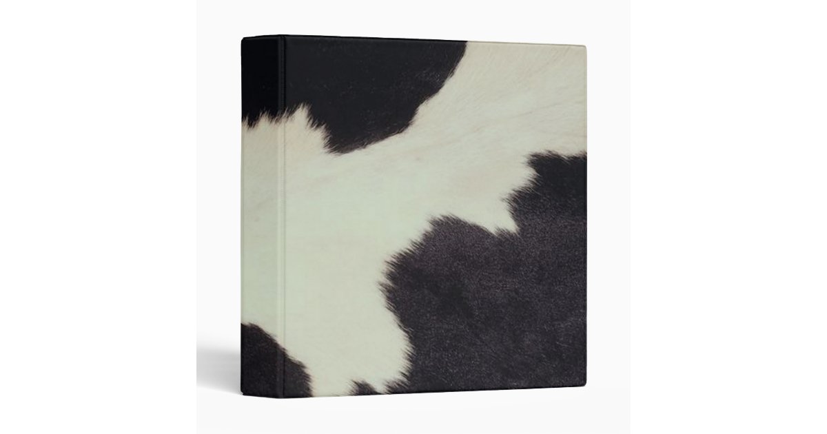 Cow Hide 3 Ring Binder | Zazzle