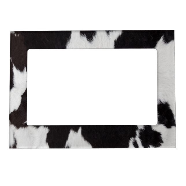 cow hide black white   magnetic frame (Front)