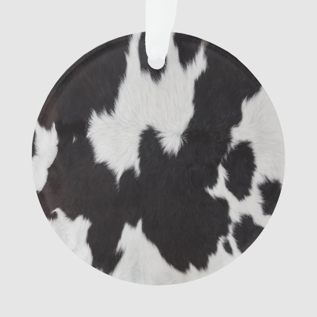 cow hide black white     ornament (Front)